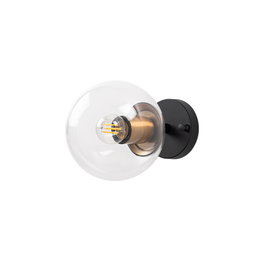 Opviq Atmaca - 10225 Lámpara de pared negra con tapa de cristal
